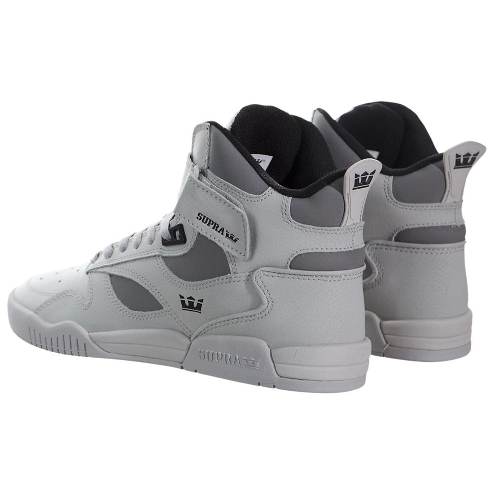 Baskets Montantes Supra Bleeker Blanche White/Light Grey Homme | IOS-46758906